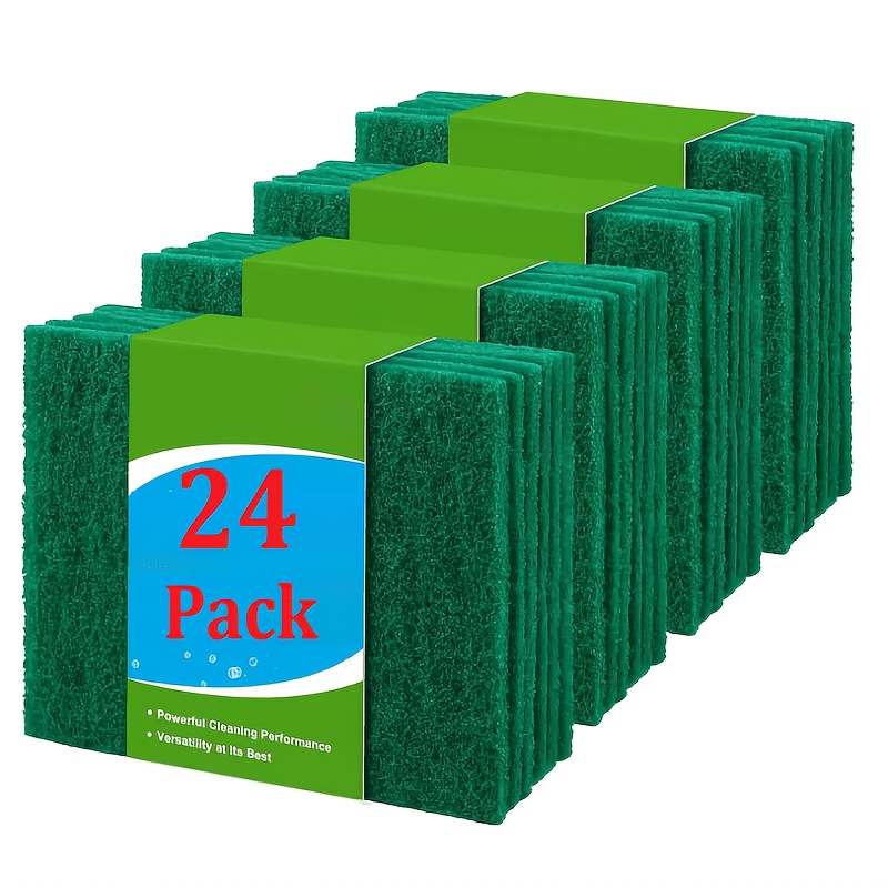 TEMU 24 stuks Premium Microvezel Reinigingspads - Dik, Duurzaam en Absorberend Spons, Herbruikbaar voor Keuken, Badkamer, Garage, Buitenreiniging