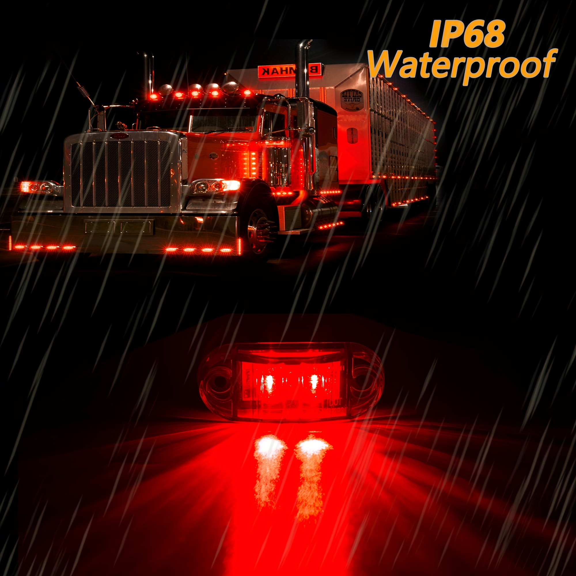 10pcs Universal LED Front Rear Side Indicator Marker Light Bulb