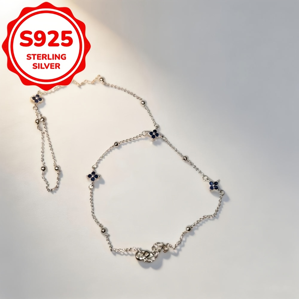 Women's S925 Sterling Silver Four-Leaf Clover Bracelet
