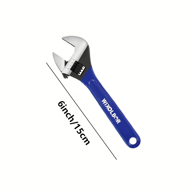 TEMU Wixolbor Adjustable Wrench 6-inch, 8-inch, 10-inch, 12-inch, Metric And Sae, Heat Treated, Finish For Automotive Plumbing And Household Repairs