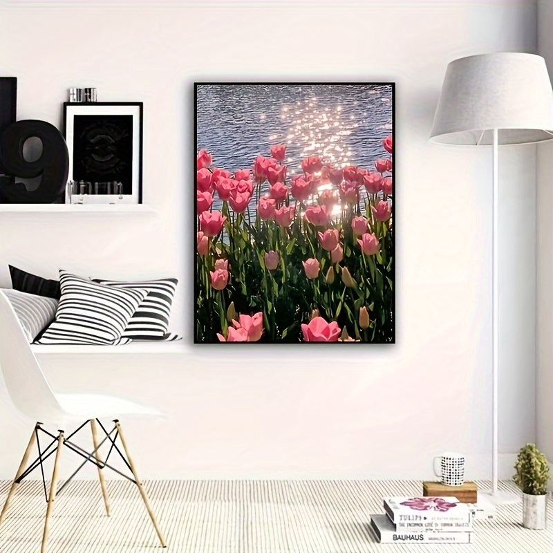 

Flower Landscape Diamond Art Painting Kit 5d Diamond Art Set Painting With Diamond Gems, Arts And Crafts For Home Wall Decor