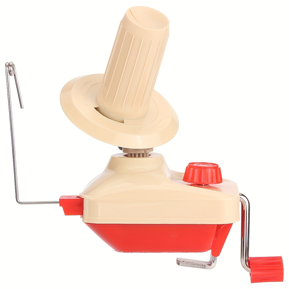 TEMU Manual Household Winding Machine Portable Yarn Ball Making Tool Diy Manual Yarn Ball Tool Needlecraft Yarn Hand Operated Red
