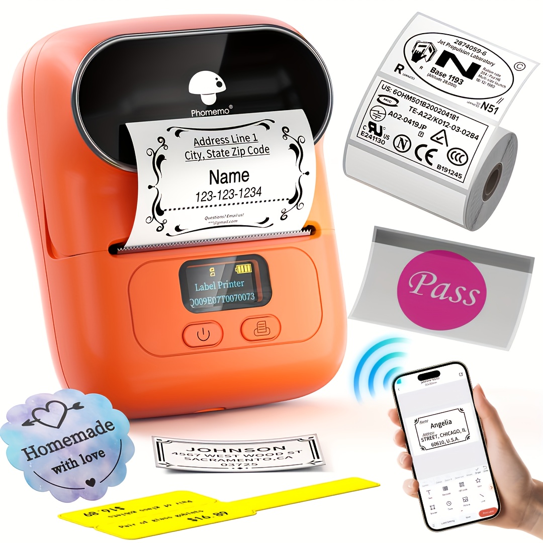 Stampante Termica Portatile PT 310 Wireless 90mm/s | Bluetooth E USB Per Etichette E Ricevute, Batteria 1500mAh (Nessun Inchiostro)