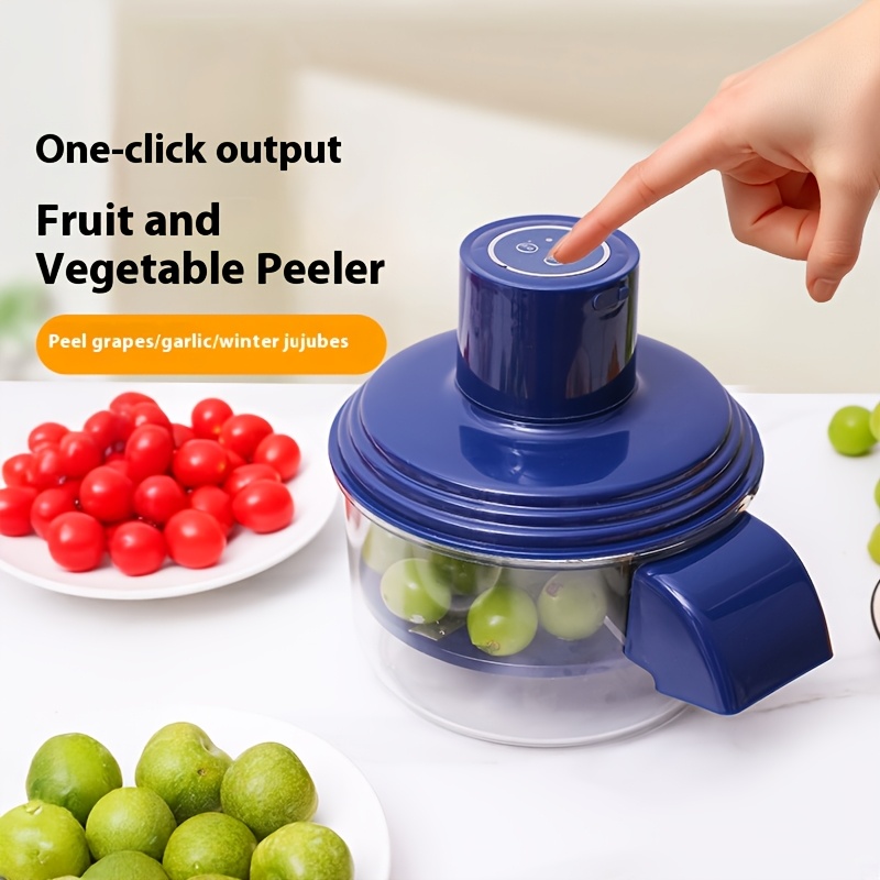 automatic fruit vegetable peeler with   touch operation abs durable peeler for grapes tomatoes garlic potatoes carrots compact peeler for home kitchens commercial use like low voltage kitchen Product details 5