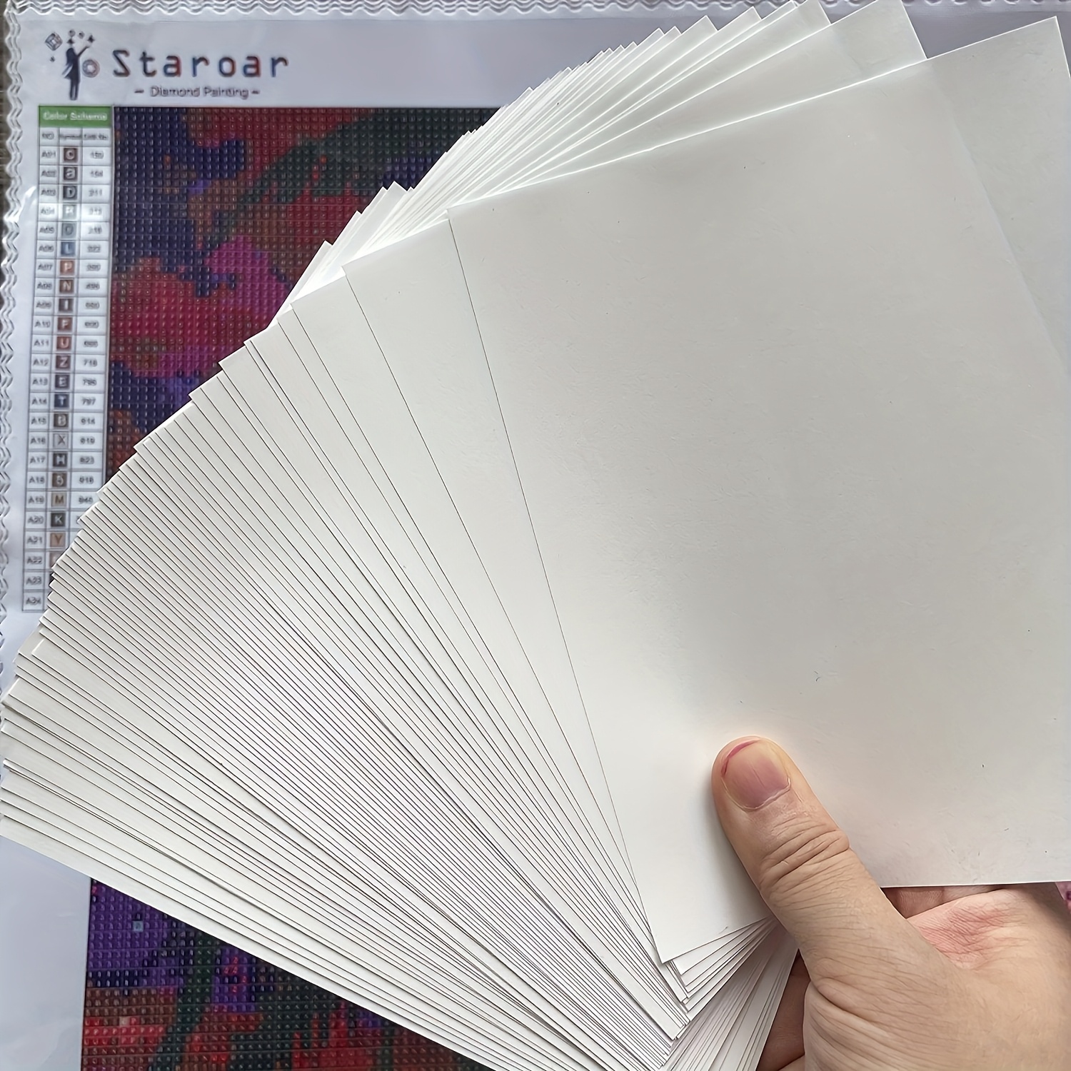 E-shop A6 Stück 3,9x5,9 Zoll Diamantmalerei-Abziehfolie Doppelseitige Antihaft-Abziehfolie Ersatzfolie für Diamantmalerei (10x15 cm/3,9x5,9 Zoll)