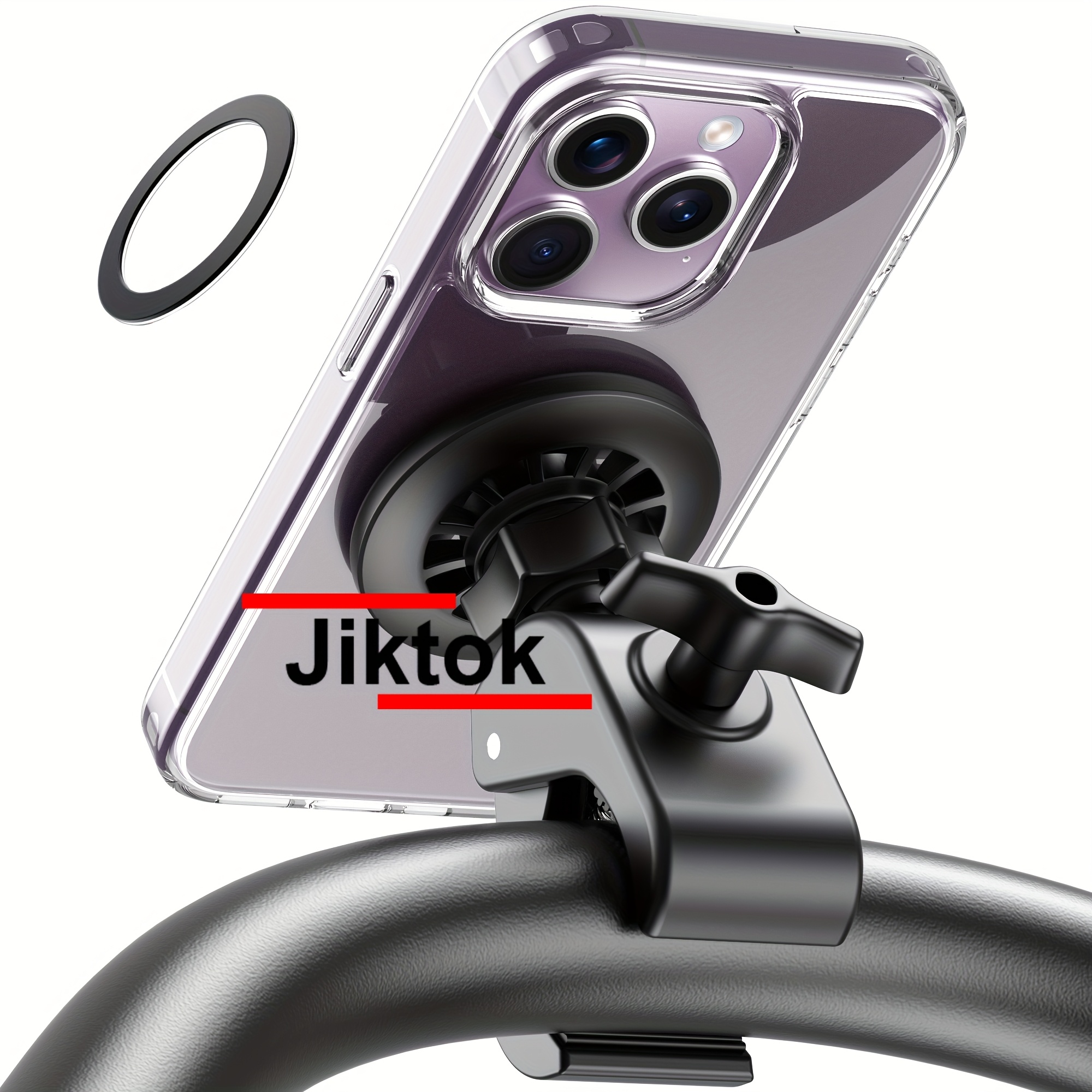 Temu – TEMU Magnetic Phone Mount Designed For Treadmills, Bicycles, Golf Carts, Handlebars, And Strollers With A 360° Rotation And A , Compatible With For