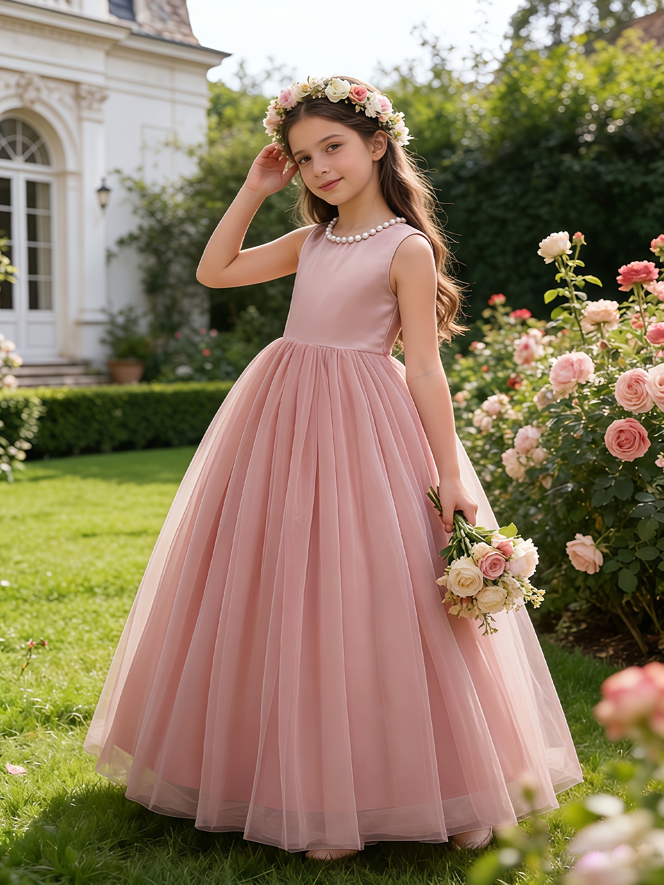 strapless open back dress Little Adventures 41200 Royal Pink Princess Doll Dress main image 1