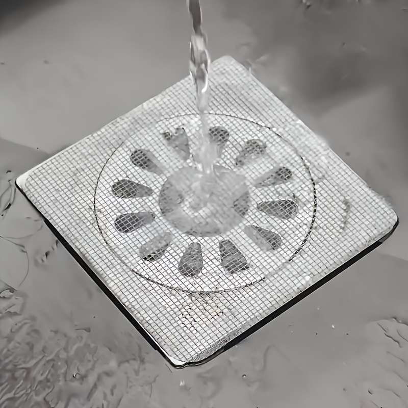 TEMU 48pcs Disposable Shower Drain Hair , Drain Filter Cover For Bathroom Tub And Sink, Floor Strainer Sticker, Bathroom Accessories