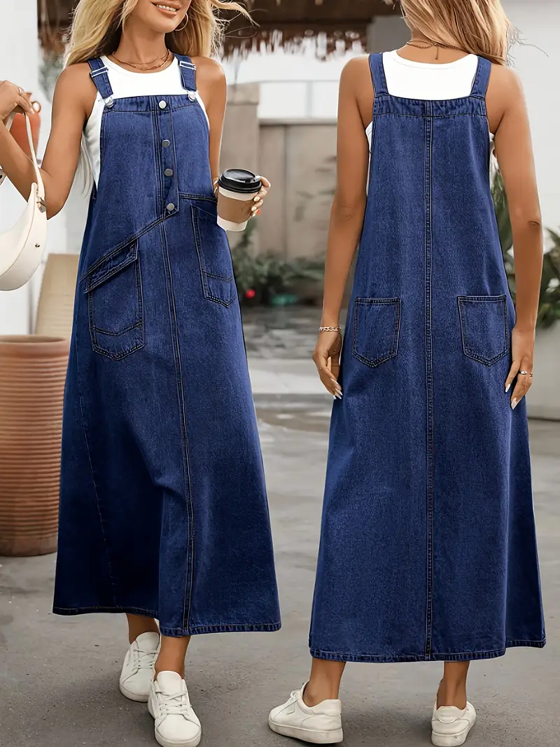 casual turndown collar zipper waist buckle denim maxi dress Designer Denim Dress Women Long Dresses Single Breasted Big Turn-down Collar Waist Slimming