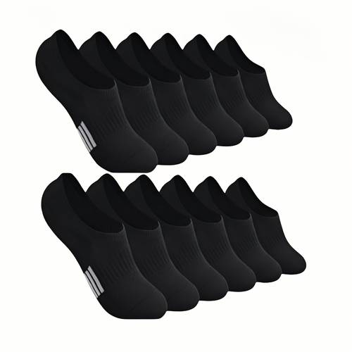 6 pairs womens no show ankle socks cushioned anti slip low cut invisible socks breathable polyester machine washable solid color white black for outdoor casual casual attire anklelength design texture daily wear