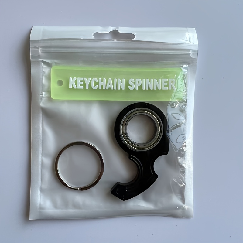3pcs/set Rotating Keychain - Durable Plastic, , Finger Gyro, Key Organizer, Keychain