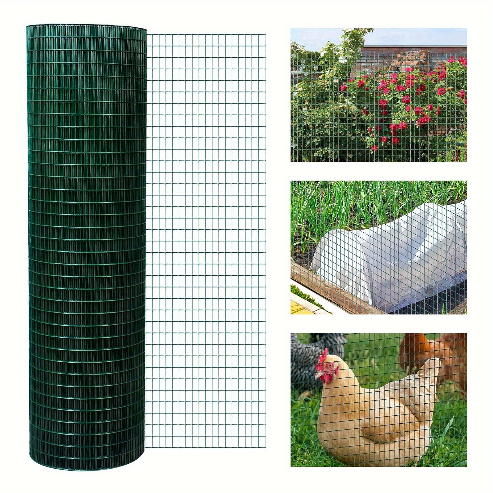 

Pawhut 98' L X 35.5" Cloth, 1 Inch Wire Mesh Fence Netting Roll For Aviary, Chicken Coop, Rabbit Hutch, Animal, Garden Protection