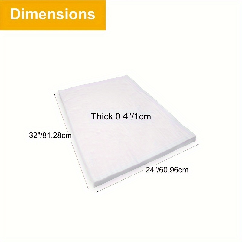 0.4" Thick X 24" X 24", 1cm*60cm*60cm, High-temperature Ceramic Fiber Blanket