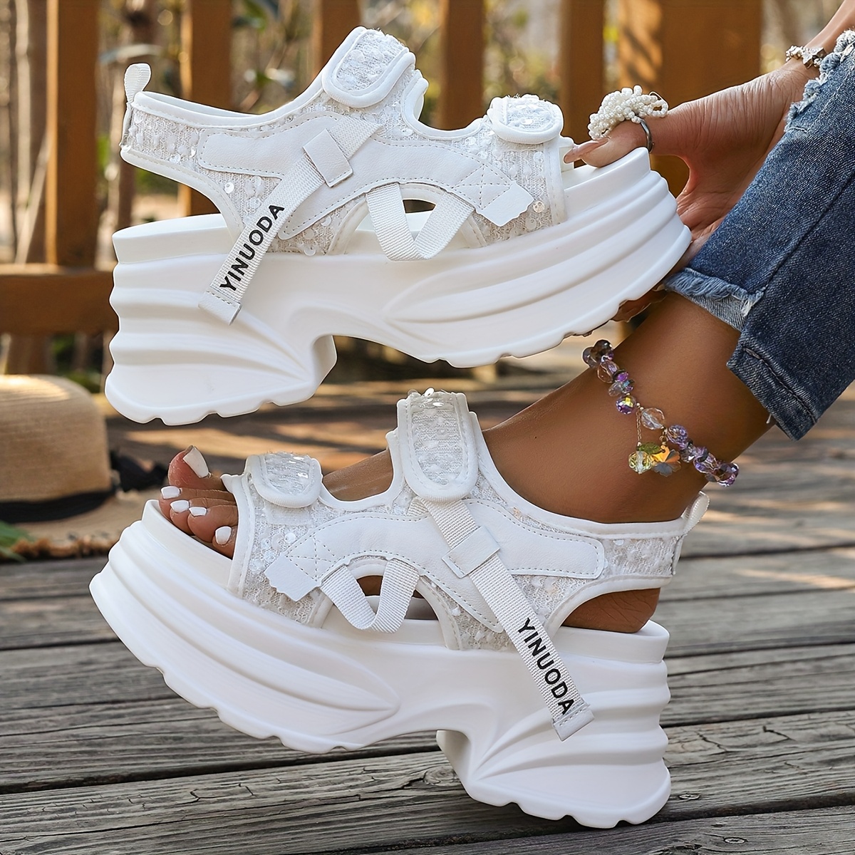 2025 summer new style 10cm platform wedge sandals women - Temu