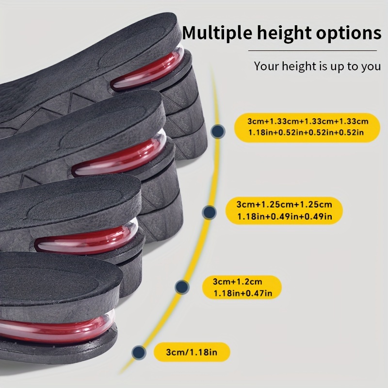 Height Increase Insoles Invisible Light Soft Elastic Arch Temu