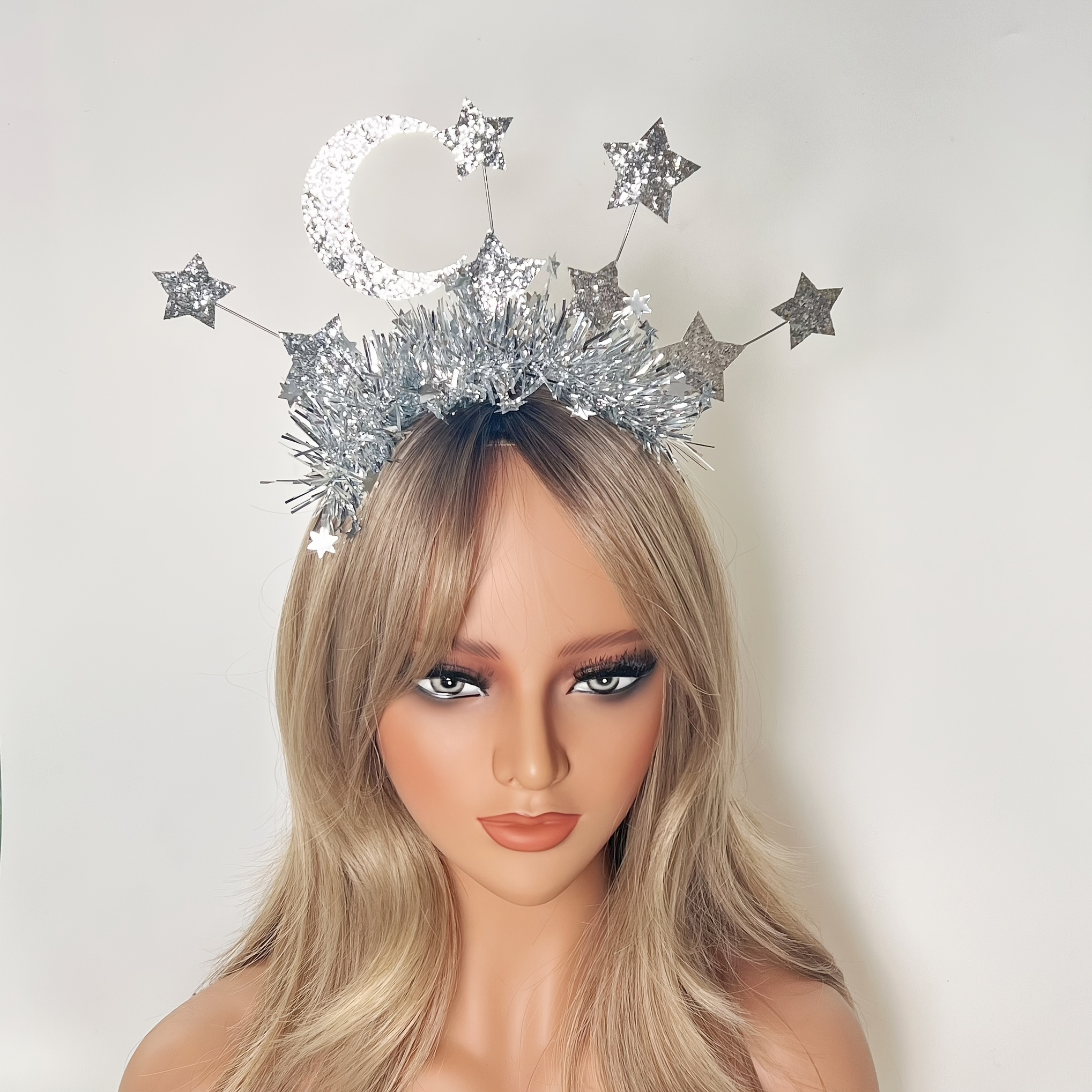 Image of 1pc, Wire Headband, Women's Dress Up Headwear, Handmade, Suitable For Christmas, New Year And Disco Parties