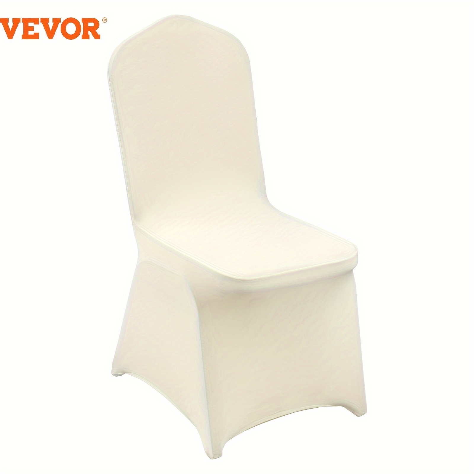 

Vevor 100 Pcs Ivory Chair Covers Polyester Spandex Chair Cover Stretch Slipcovers For Wedding Party Dining Banquet Chair Flat-front Covers