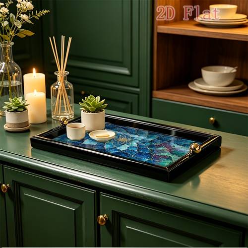 exhibition storage display bead tray with mysterious and ornate mandala geometric pattern bearing capacity perfume storage tray bathroom storage tray display tray gift display tray entryway