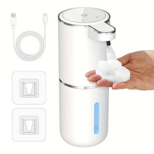 item picture smart sensor touchless automatic dispenser wall mounted automatic hand soap dispenser with motion sensor 13 53oz large capacity adjustable flow usb rechargeable plastic for bathroom office