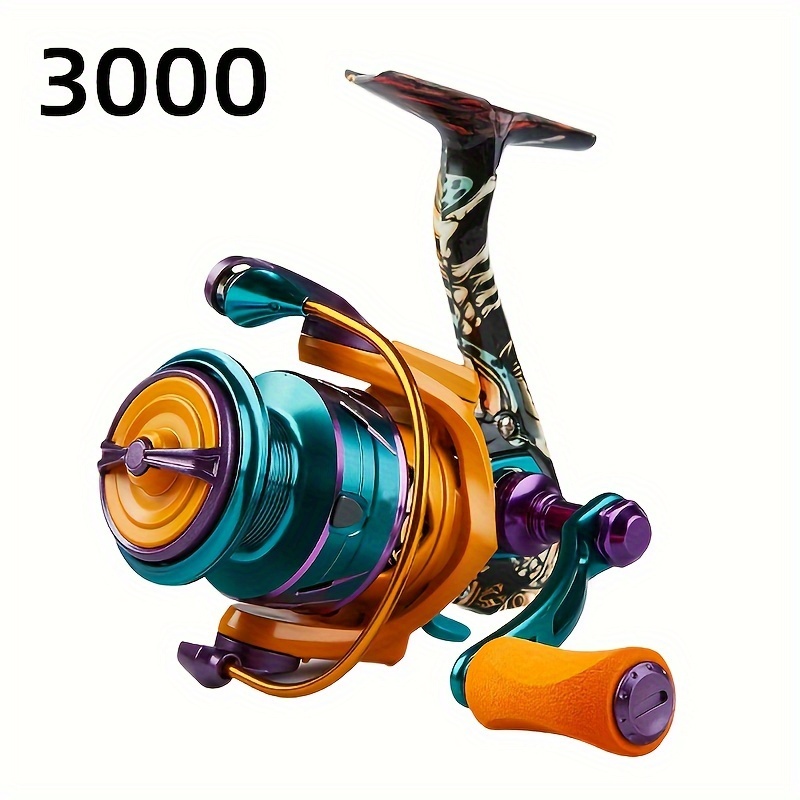 TEMU Billings Fishing Reel Ha1000- Braking Force 8kg Gear 5.2:1 Metal Wire Cup Fishing Reel Sea Rod Reel Lure Reel Fish Long-distance Casting Micro-lure Reel Freshwater Universal Reel