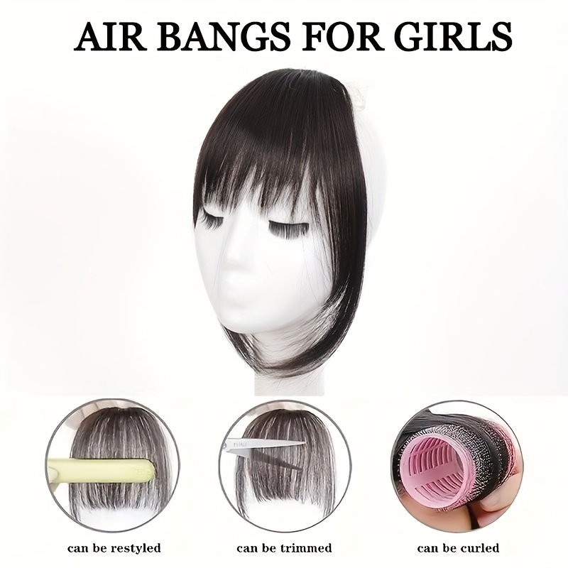 womens layered   inspired straight hair wig with bangs sleek black synthetic hair for versatile styling natural look       everyday hairpiece  inspired bangs   hair details 2