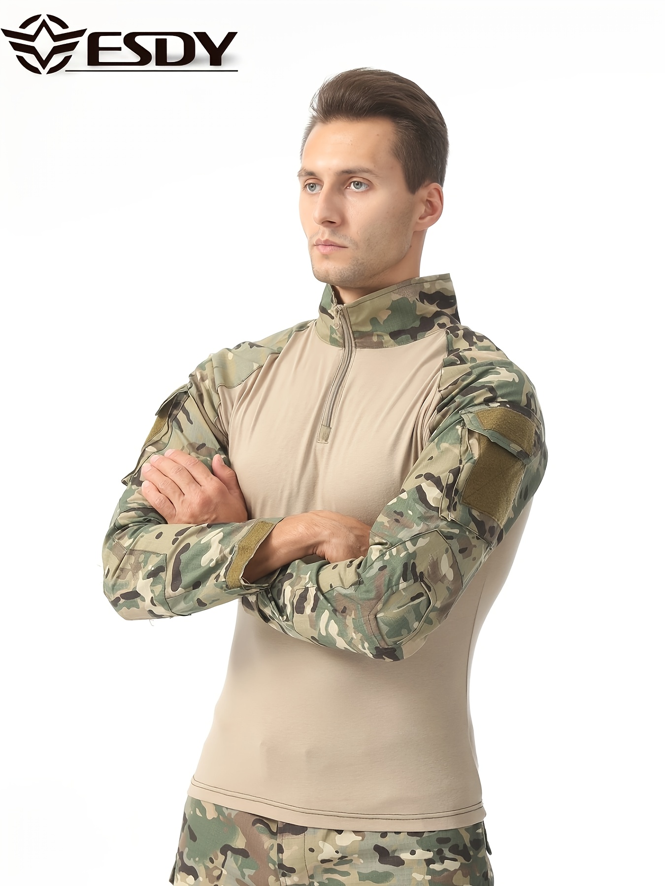 camisa táctica camuflaje hombres camiseta deportiva Temu Guatemala