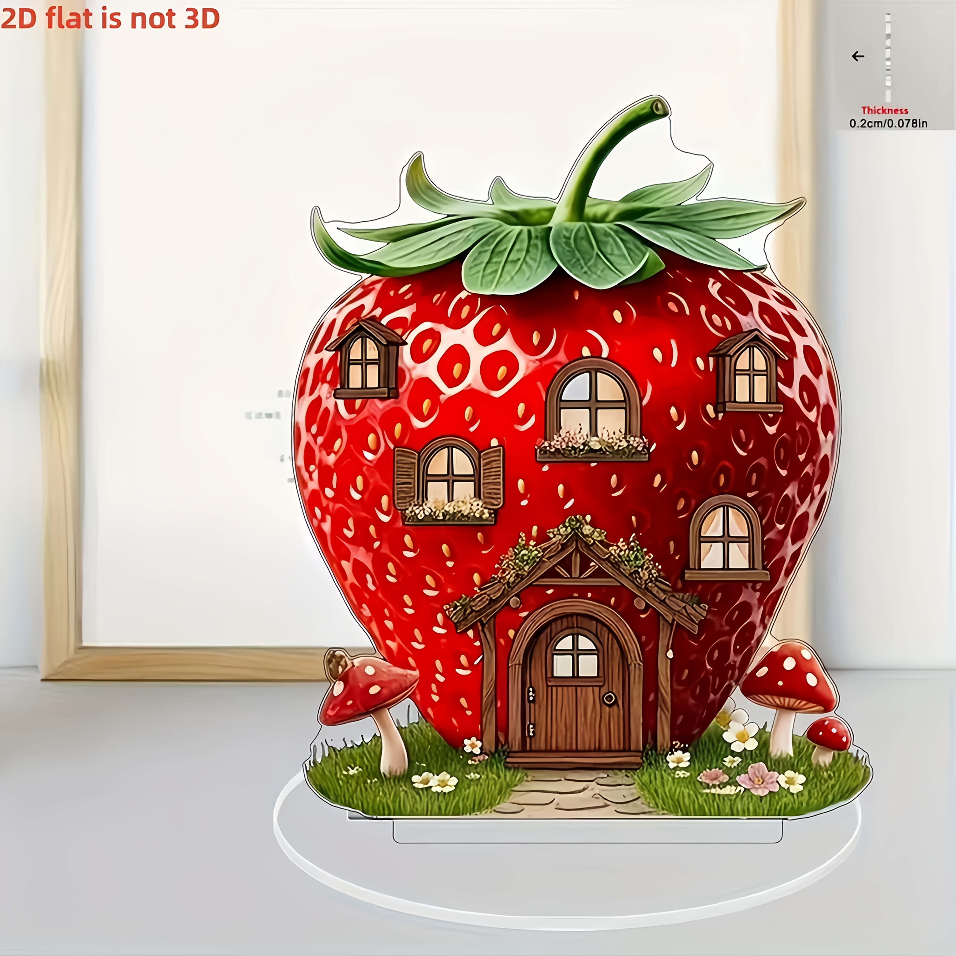 TEMU 2d Flat, 2d Flat Surface, 1 Suncatcher, Acrylic Fairy Tale Decoration, Perfect For Spring And Home Decor, An Ideal Gift For Women, No Power