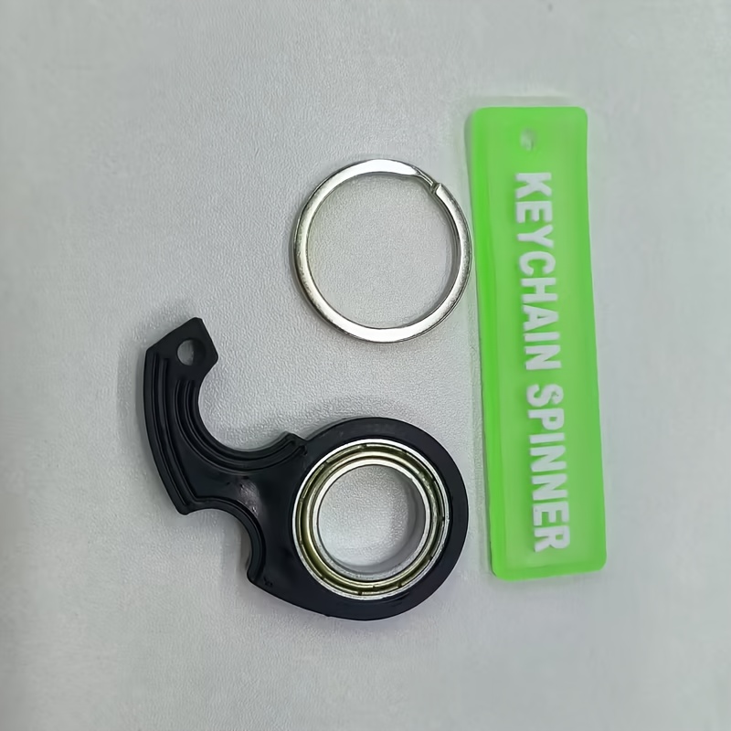 3pcs Finger Spinner Keychain Set With -the-dark Strips, Suitable For And, Rotating Key Ring