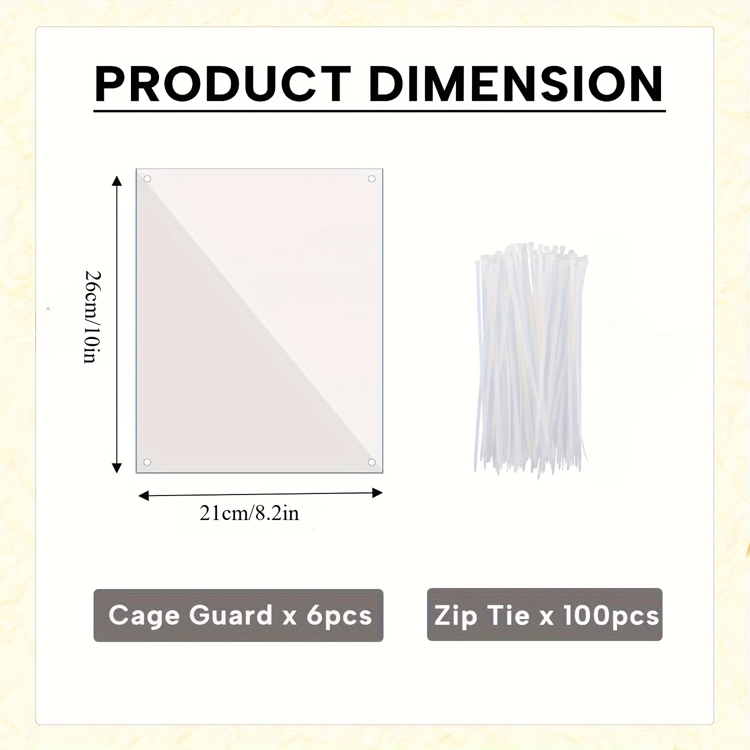 Image of Set Of 6 Transparent Pvc Liners For Cages, Designed To Be Reused For Rabbits And Guinea Pigs, Featuring 100 Drawstrings For And Removable Mesh Protection
