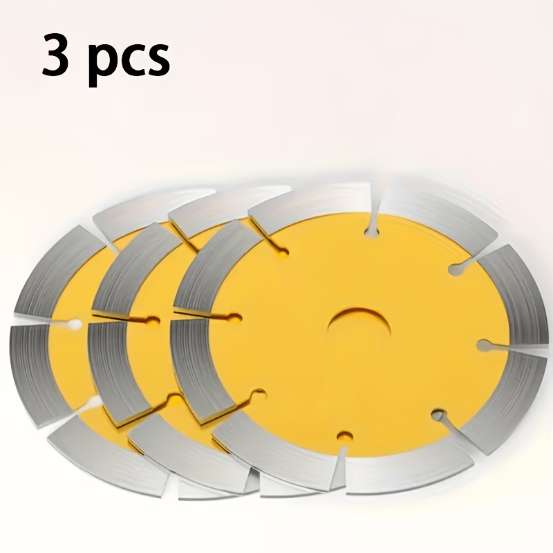 TEMU 3-pack 4.5-inch Diamond Cutting , Suitable For Concrete Bricks And Walls, Granite, Marble Floors, Sandstone, Artificial /brick, Clay Bricks,