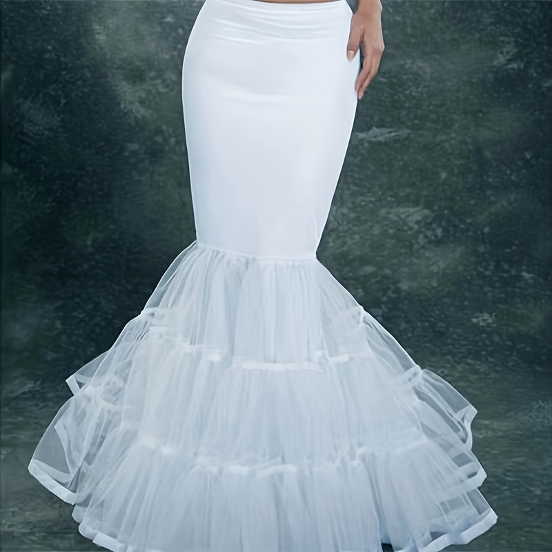 Romantic Mermaid Fishtail Crinoline Petticoat Skirt Bustle Temu