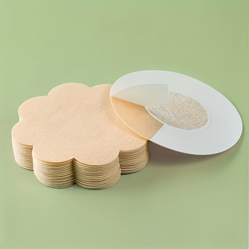10/30/50/100pcs Polyester Bra Accessories, Solid Color Non-Woven Strapless Adhesive Breast Stickers, Disposable Lingerie and Underwear Stickers, with No Print, for Easy Application, Bra Extenders