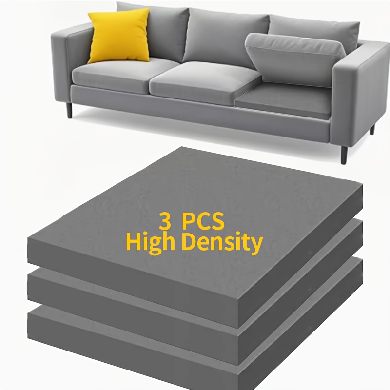 Foamagic--3pcs High Sponge Sofa Support, Multiple Colors (black/gray/white), For Sagging Seat Cushion Sofa Support, Dining Chair Cushions, Sofa Cushions, High Density Sponge Seat Cushion Support
