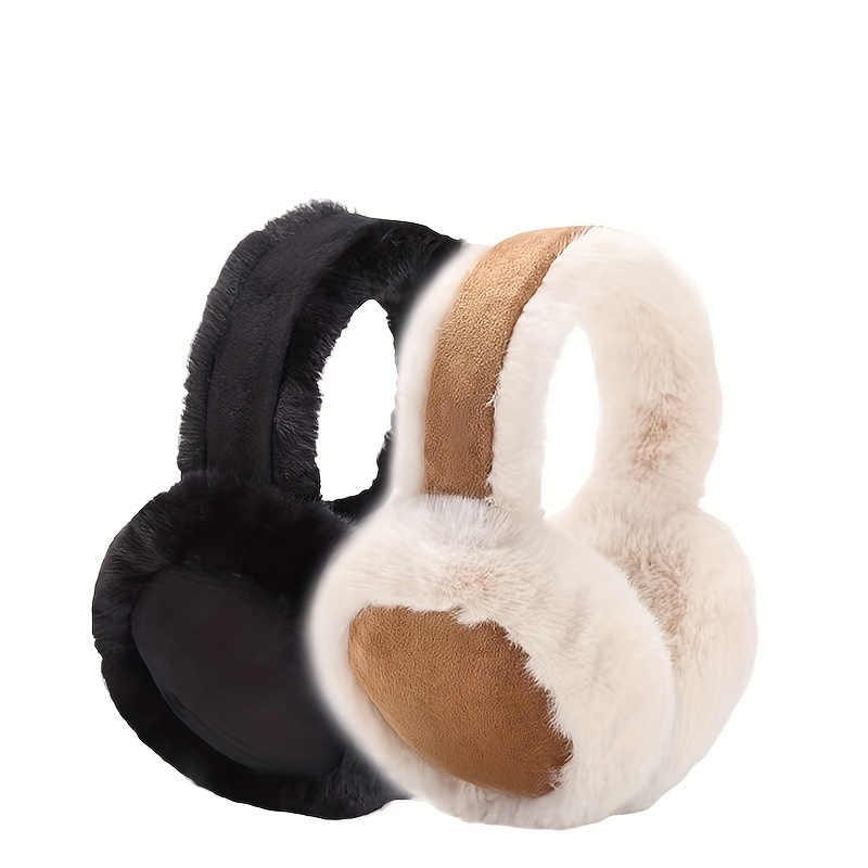 Classic Suede Plush Ear Warmers - Soft, Non-Slip Foldable Earmuffs For Men & Women, Winter Outdoor Earmuffs, Dry Clean Only details 6