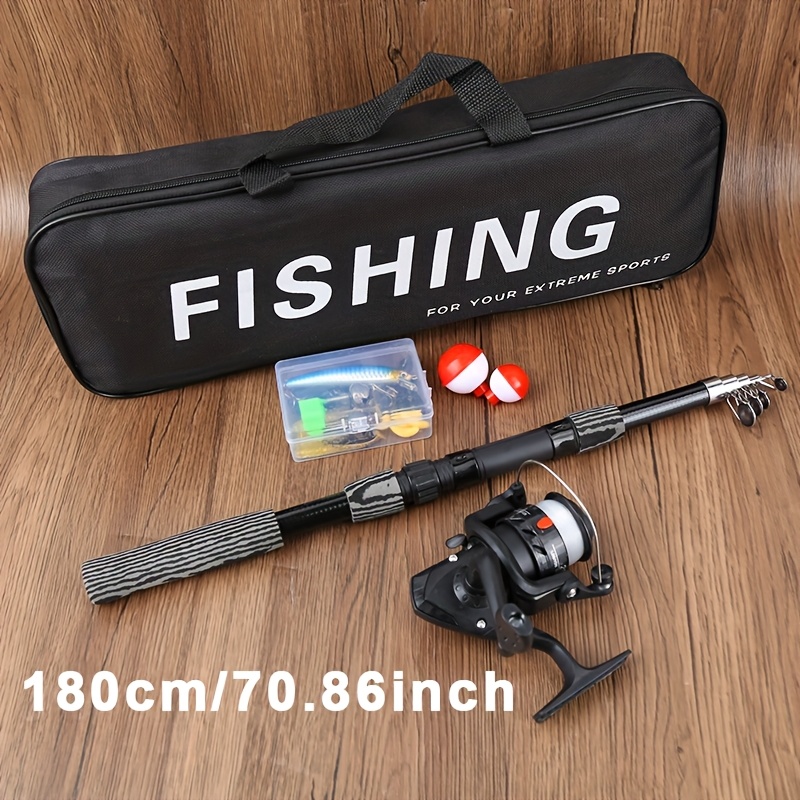 telescopic fishing pole combo fiberglass rods set - Temu Qatar