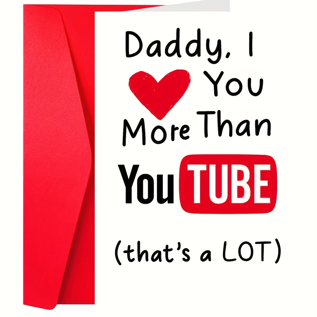 1 funny and humorous greeting card i   than you love yourself card for dad humorous gift with red hearts and   button design   fathers day birthdays or   funny gift card   design quality