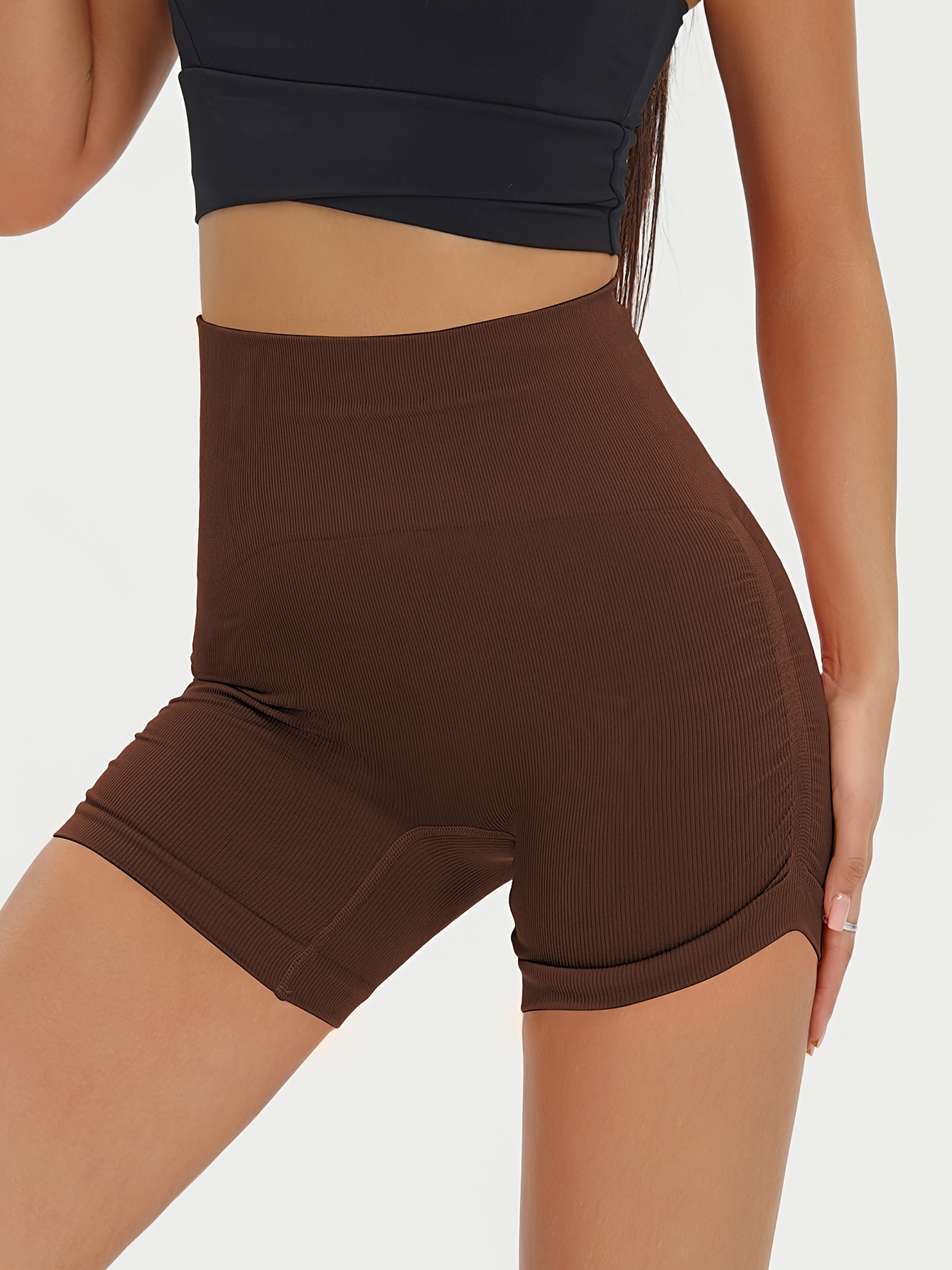 Ruched yoga shorts online