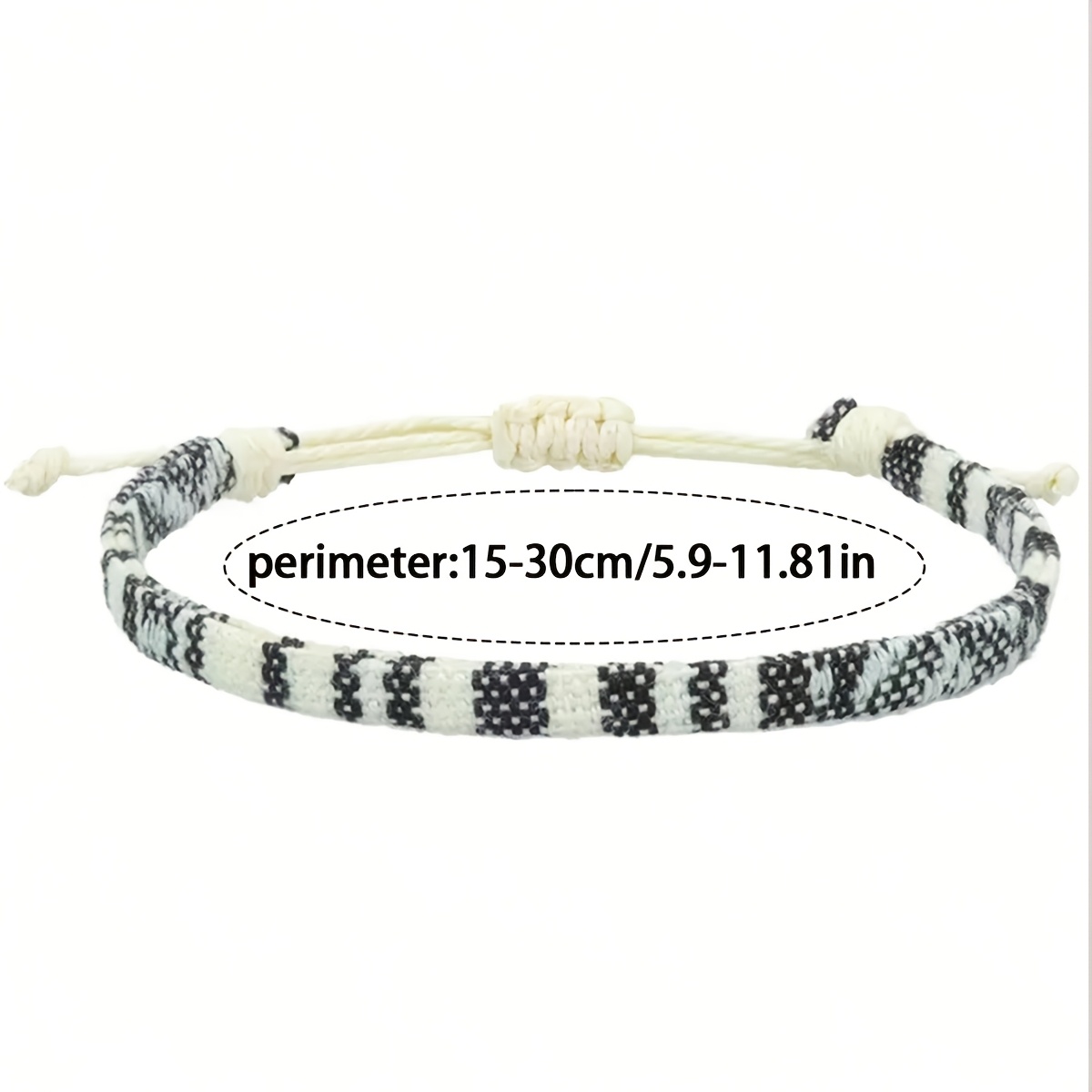 2 Hand-woven Bohemian-style Surf Bracelets, Adjustable Gift