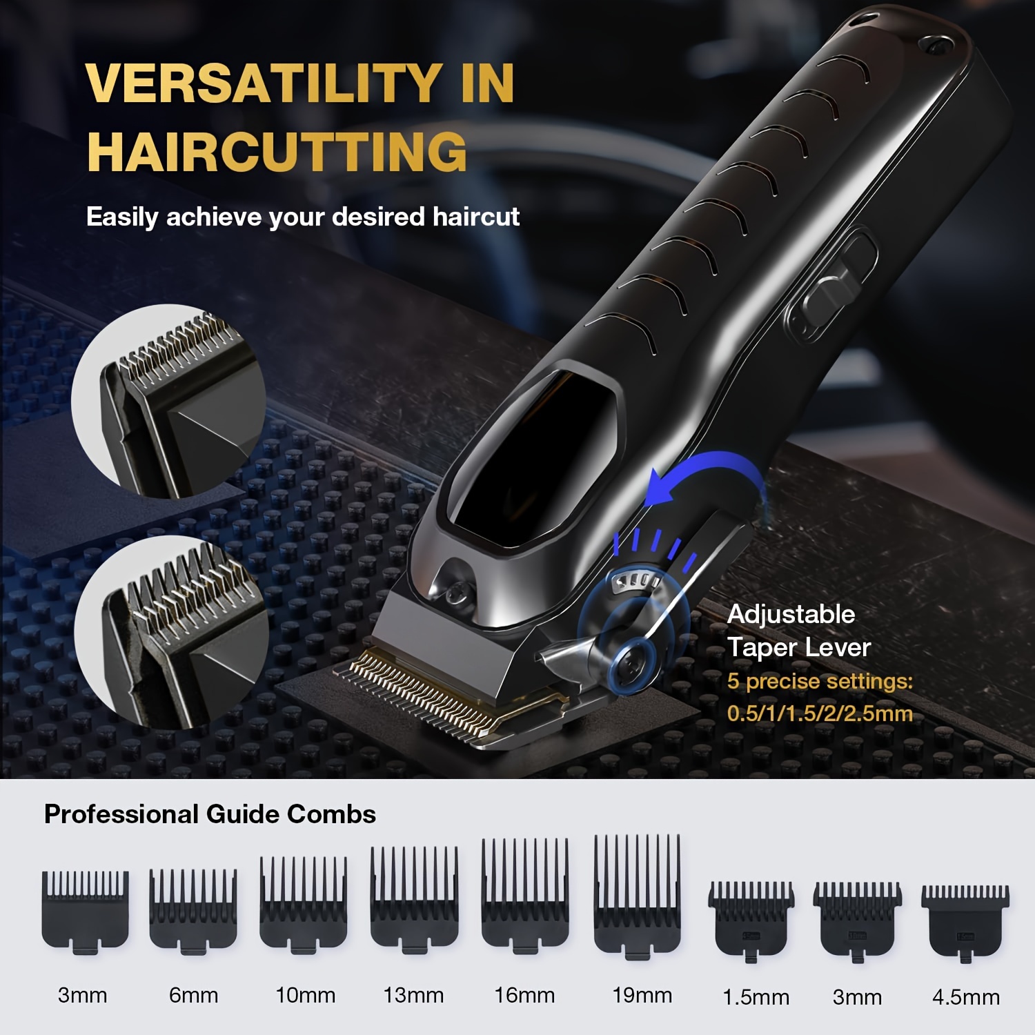 professional hair clipper men rechargeable heavy duty motor Temu United Kingdom