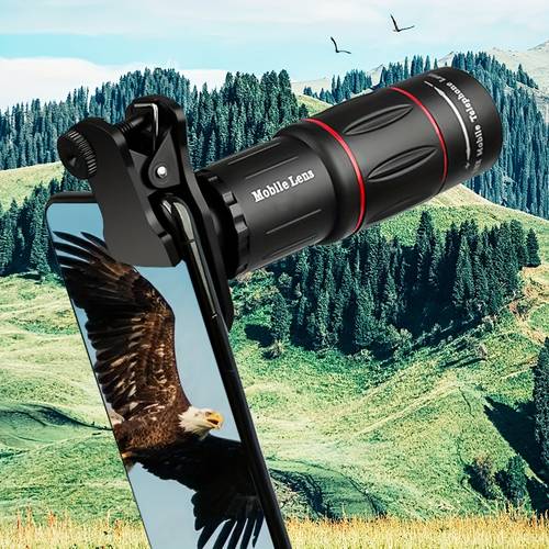 telescopio para smartphone con lente hd, de abs, clip para móvil y resistente, diseño portátil, ideal para fotografía , conciertos deportivos