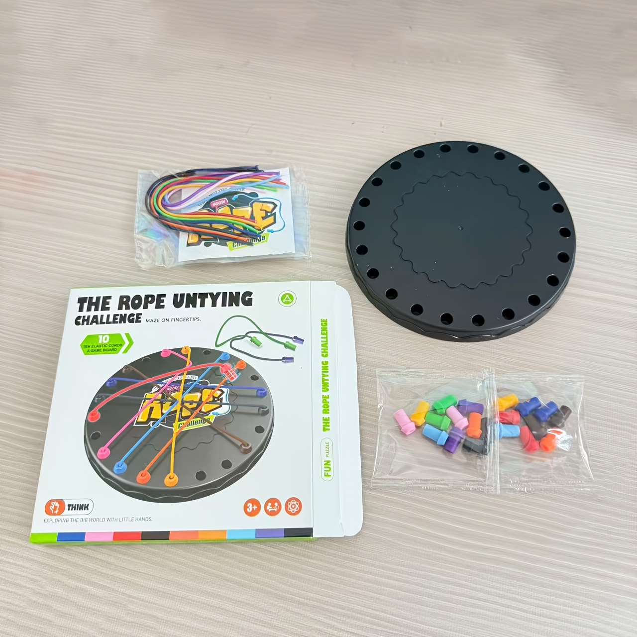 Rope Puzzle Game, Educational Strategy Board Game For Kids, Random Color, Multi-level Travel Party Game, Gift!