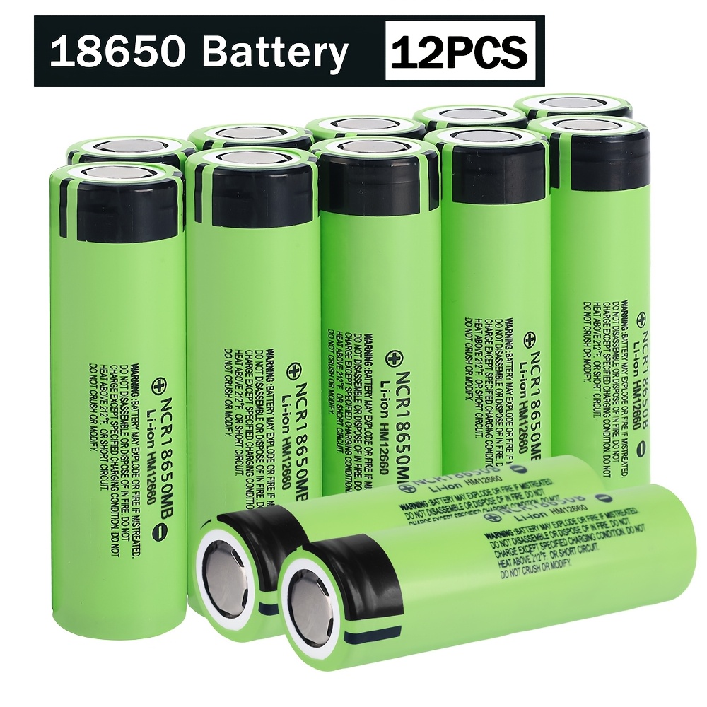 

12pcs Original 18650 Lithium Battery 3600mah Rechargeable Battery 3.7v Can Lithium Battery