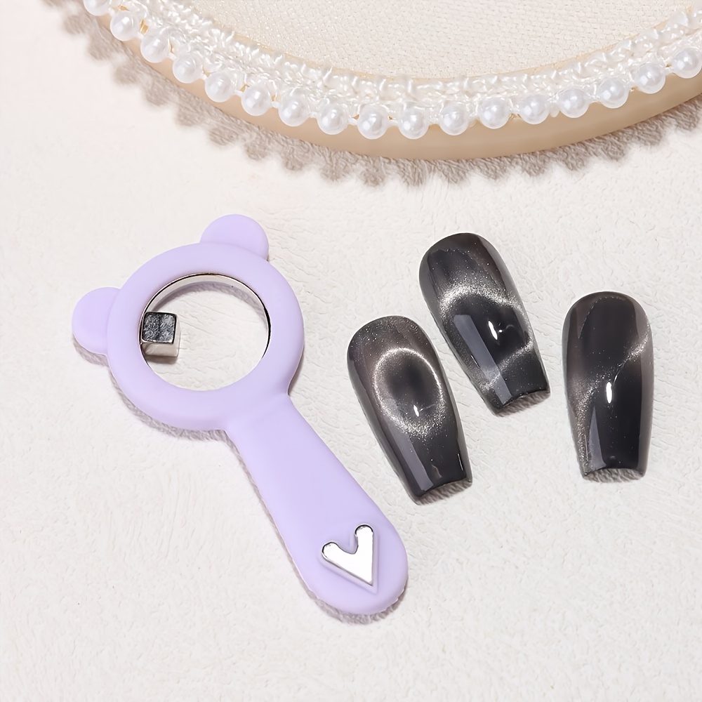 Cartoon Bear Ring Cat Eye Magnet Tool