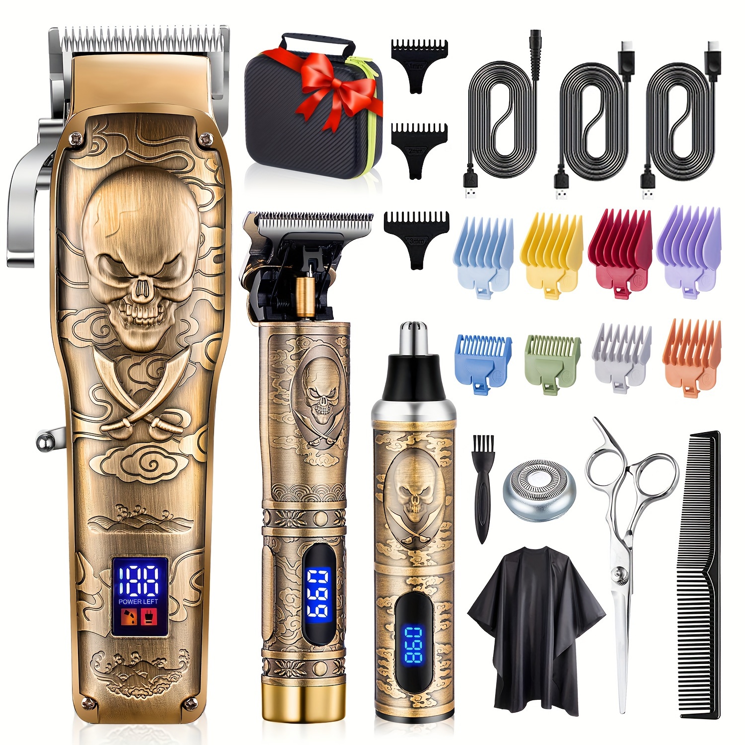 

For Men Set Gapped For Haircut & , Rechargeable Set For Cutting (gold)