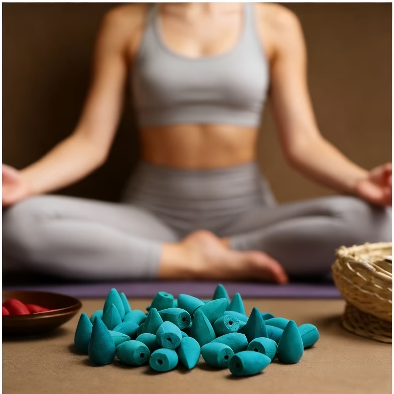 23pcs Backflow Incense, Lemon Scent. This Featherless Incense Cone Is Designed For Yoga, Indoor And Spa Scenes, Serving As Decor And Holiday Gift