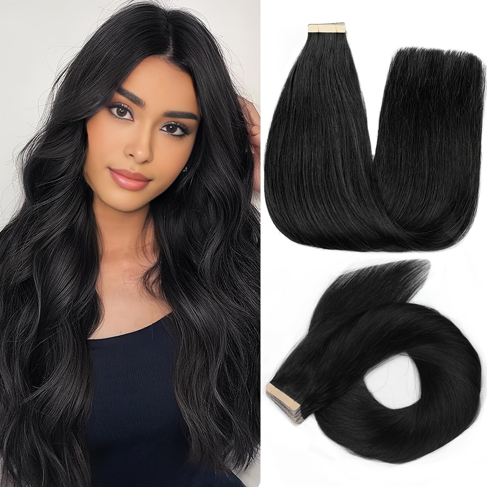 TEMU 10 pièces/50g Extensions de cheveux à de 22 pouces adaptées pour perruque de Carnaval/ - Véritables extensions à avec pointes épaisses et