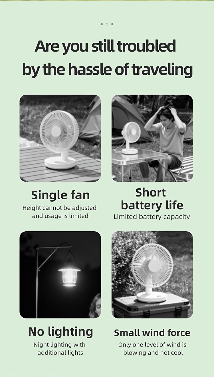 A Easy Outdoor Solar-Powered Floor Fan with a Circulating Function, Featuring Four Height Adjustment Modes, a Type-C Quick Charging Version, a Five-Speed Desktop Fan, a Retractable Electric Floor Fan, an Ultra-Long-Lasting Outdoor Cooling Device