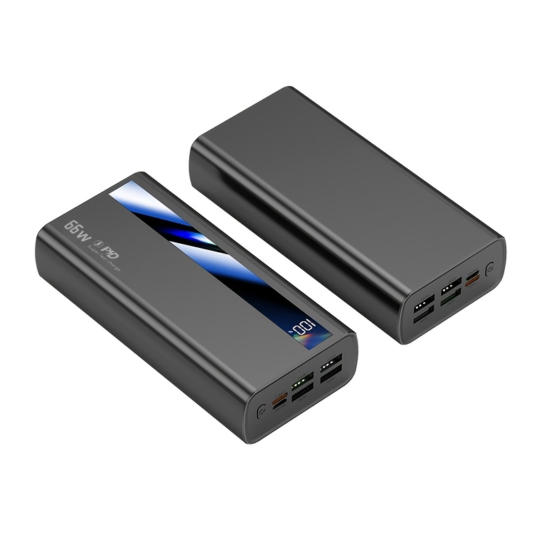 Portable Charger With 60000mah Capacity, Bidirectional Charging, Display Screen, Travel Backup Power Source, High-capacity Power Bank, Of Charging Multiple Devices Simultaneously