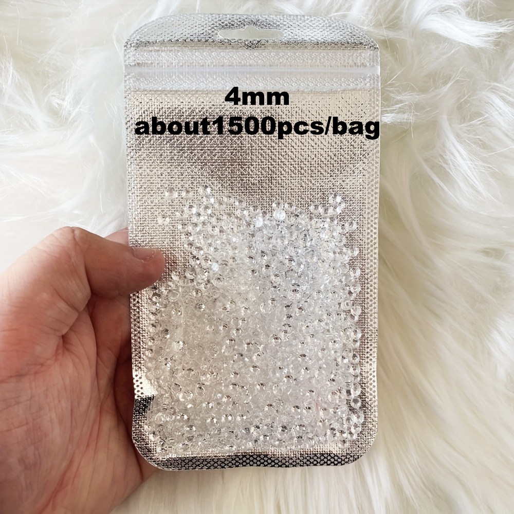 Image of 1500pcs Transparent Resin Flatback Rhinestone 3mm 4mm 5mm Resin Non Hotfix Rhinestones For Crafts Design Jewelry Clothes Makeup Nail Art Jewelry Additions And Jewelry Manufacturing Supplies