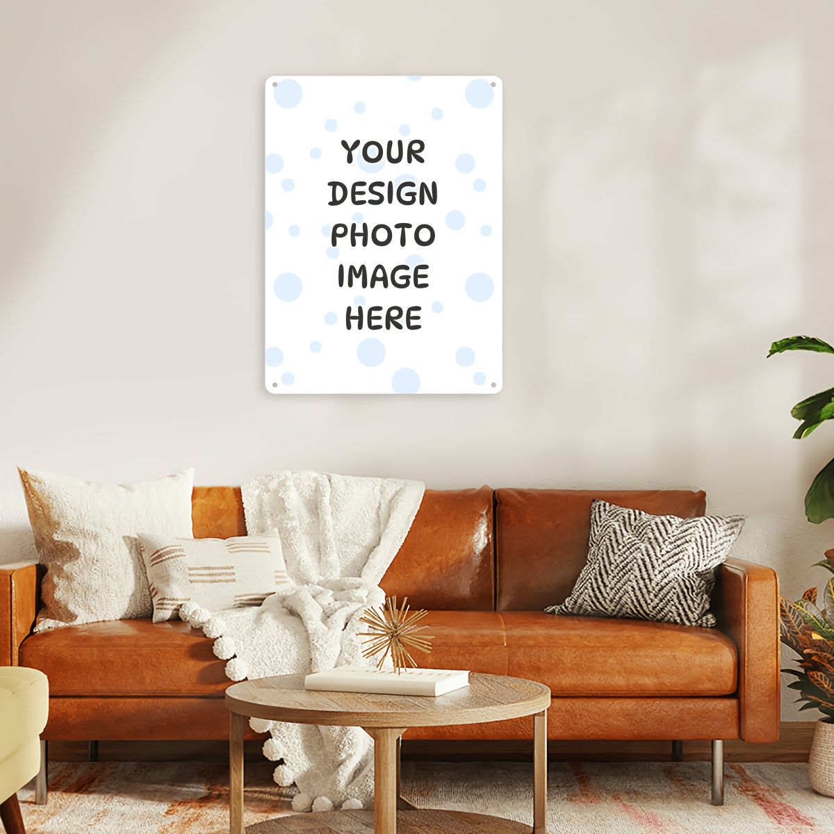 Image of 1 Pack Custom 30x40cm Vertical Iron Picture Metal Tin Signs Plagues Personalized Print Vertical Wall Art Poster Decor - Add Your Image - Sturdy Easy Mounting Indoor Or Outdoor Use For Room Bedroom